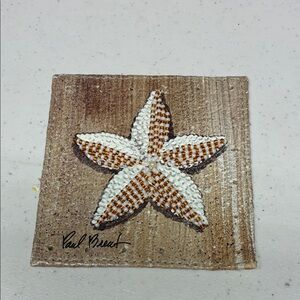 Beaded Starfish Appliqué Coastal Embellishment Nautical Craft Decor 4 Inch
